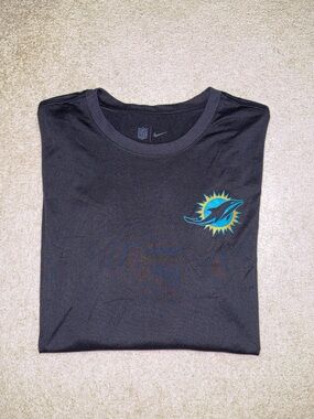 Nike Miami Dolphins Rivalry DriFit Large Navy Shirt
